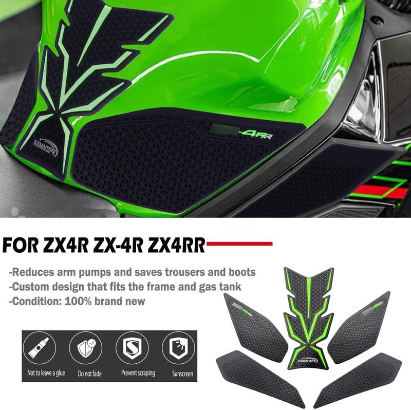 MEDKO for 2023 2024 ZX4R ZX-4RR zx4rr zx-4r Side Pads Traction Pads Motorcycle New Fuel Tank Traction Side pad Knee pad Decal Protection Sticker 2023 2024 ZX4R ZX-4RR zx4rr Accessories - Image 3